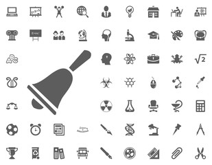 Bell icon. science and education vector icons set.