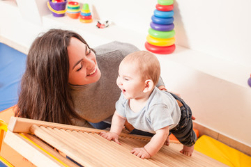 Interaction between mother and baby