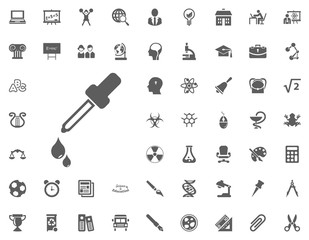 Pipette icon. science and education vector icons set.