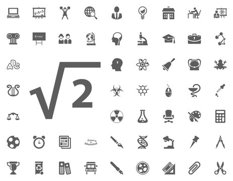 Formula icon. science and education vector icons set.