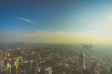 View of Kuala Lumpur downtown from Kuala Lumpur Tower 