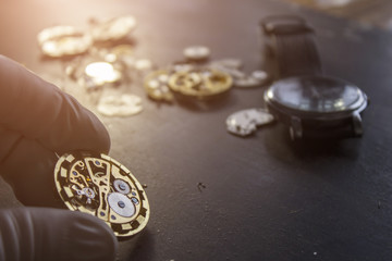 The process of repair of mechanical watches
