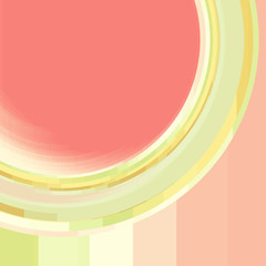 Pink abstract background with circles and colorful lines