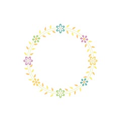 Floral flower frame vector art