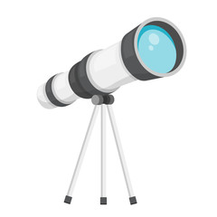 Teleskop Flat Design Icon