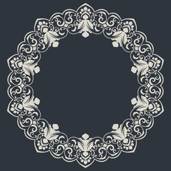 Round ornamental frame