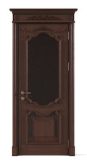 Classic doors with glass and thread