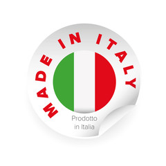Made in Italy label tag sign