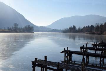 An entire lake completely frozen - Lake Endine - Bergamo - Italy 0011