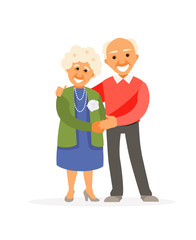 Older couple vector