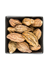 Pile of harde pods isolated on a white background