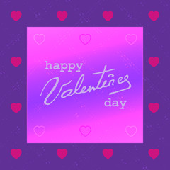 Valentines day design with text and hearts