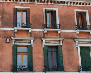 Fototapeta na wymiar Architectural detail of traditional house in Venice, Italy.