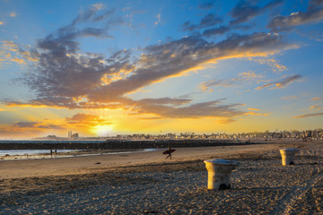 Surfer in Newport Beach