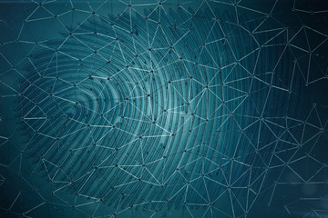 Fingerprint Scanning Identification System. Fingerprint scan provides security access with biometrics identification. 3D Rendering.