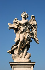 Close up of Angel in Ponte Sant'Angelo, Rome