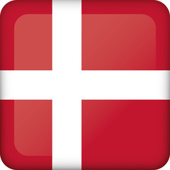 Icon representing square button flag of Denmark. Ideal for catalogs of institutional materials and geography