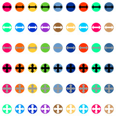 Arrows in round different color