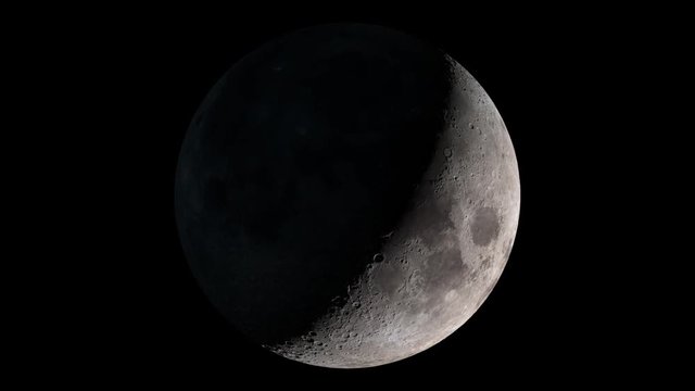 Seamless animation of moon phases with alpha channel. Elements of this image furnished by NASA.