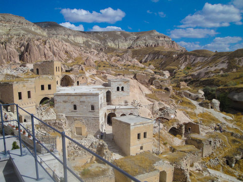 village in mountain landscape, cappadocia, Turkey