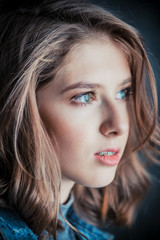 Naklejka premium face of teen girl