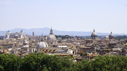 Fototapeta na wymiar Rome City View from Castel Sant'Angelo Rome Italy