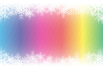 Fototapeta na wymiar #Background #wallpaper #Vector #Illustration #design #free #free_size #charge_free #colorful #color rainbow,show business,entertainment,party,image 背景素材壁紙,氷,冬,雪景色,雪の結晶,クリスマス素材,縞模様,ストライプ,ボーダー柄,ぼかし,ぼけ
