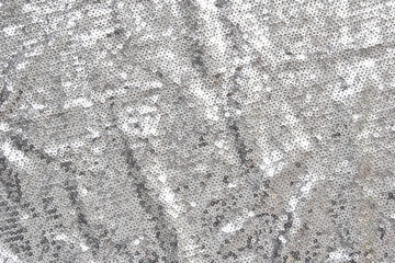silver sequins textile background
