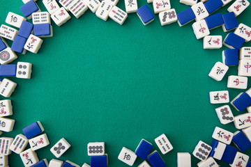 mahjong tiles for background - obrazy, fototapety, plakaty