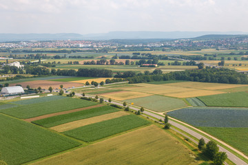 Fototapeta na wymiar views of the European landscape from the plane