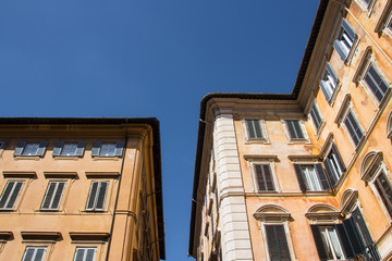 Fototapeta na wymiar Typical buildings in Rome