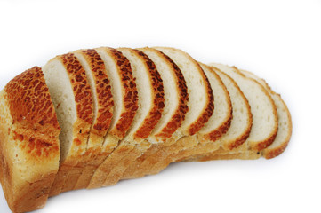 loaf of bread on a white background