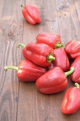bulgarian pepper on a wooden table