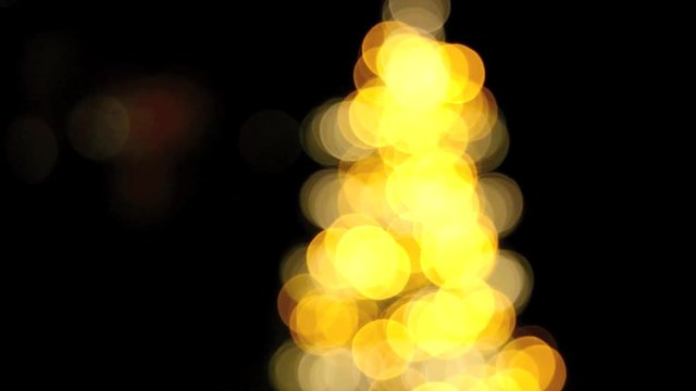 Bokeh Weihnachtsbaum, wird scharf gestellt, Full HD Video 1080