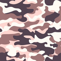 Modern fashion vector trendy camo pattern.Classic clothing style masking camo repeat print. brown black olive colors forest texture. Design element. Vector illustration. - obrazy, fototapety, plakaty