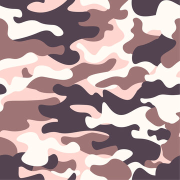 Modern fashion vector trendy camo pattern.Classic clothing style masking camo repeat print. brown black olive colors forest texture. Design element. Vector illustration.