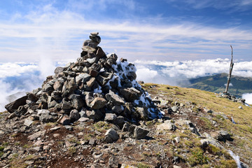Cairn du sommet du Tabor, alt 2389 m