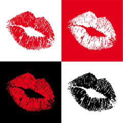 sexy kiss popart collage