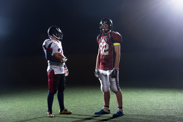 Fototapeta na wymiar portrait of confident American football players