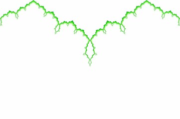 Soft green ornate line frame decoration card design
