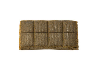 Bars of medical hematogen on a white background shot close-up