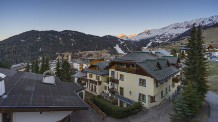 Fototapeta na wymiar Alpine ski resort Serfaus Fiss Ladis in Austria. Tyrol.