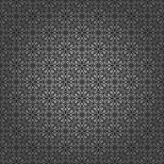 Vector wallpaper background. Black floral pattern.	