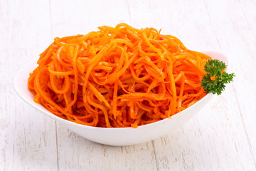 Picked carrot in the bowl