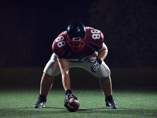American football player starting football game © .shock