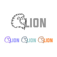 simple lion branding logo