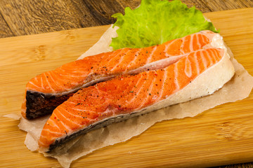 Raw salmon