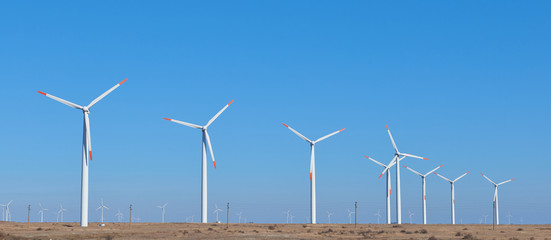 Wind farm in the autumn