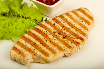 Grilled turkey steak