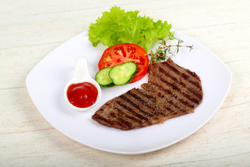 Grilled beef steak